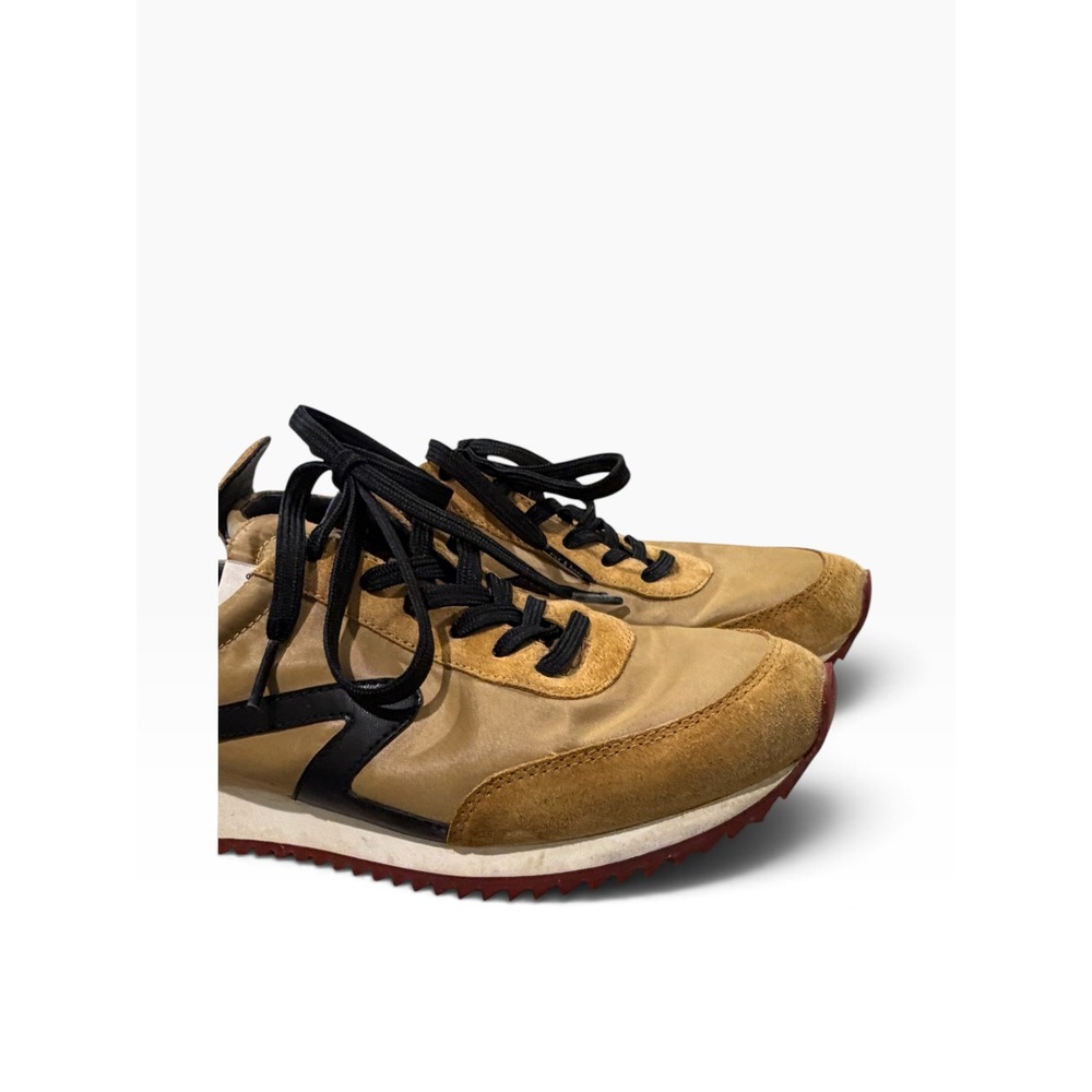 Rag & Bone Retro Runner Sneakers Mustard Yellow Suede Nylon W9.5 - Picture 7 of 16
